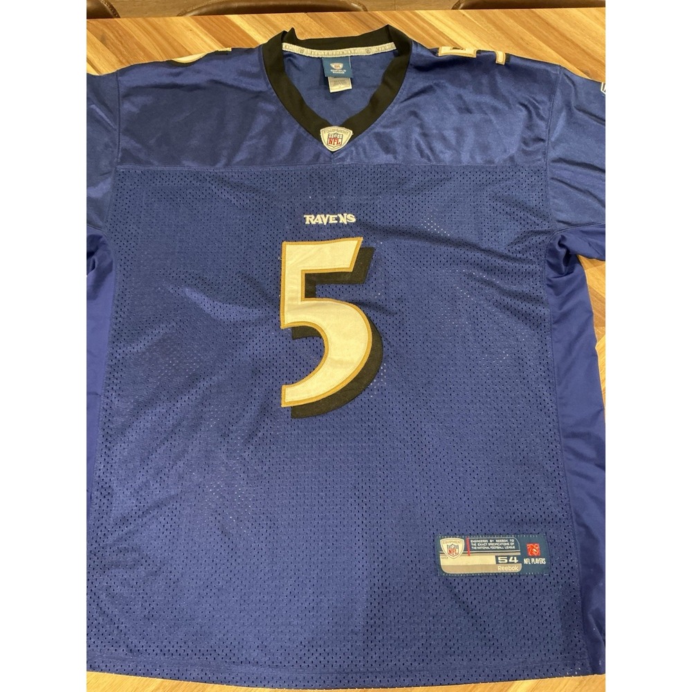 Men's Reebok Joe Flacco #5 Baltimore Ravens Jersey NFL Sz 54 -Purple Embroidered - Picture 3 of 8